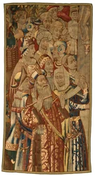 Tapestry, A Jewish Gathering, Made in Flanders, Belgium, Possibly Mid 15th Century