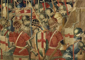 Tapestry Showing the Conquests of King Alfonso V of Portugal, Tournai (detail)