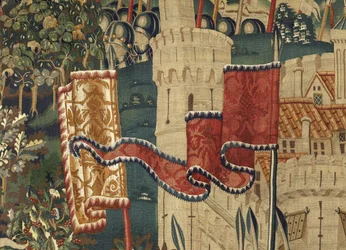 Tapestry showing the Conquests of King Alfonso V of Portugal, Tournai (detail)