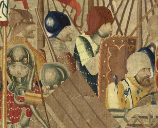 Tapestry showing the Conquests of King Alfonso V of Portugal, Tournai (detail)