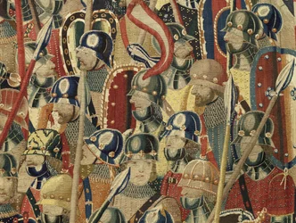 Tapestry Showing the Conquests of King Alfonso V of Portugal (Conquistas de Alfonso V de Portugal), Tournai (Detail)