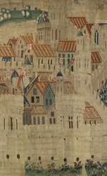 Tapestry Showing the Conquests of King Alfonso V of Portugal (Conquistas de Alfonso V de Portugal), Tournai (Detail)