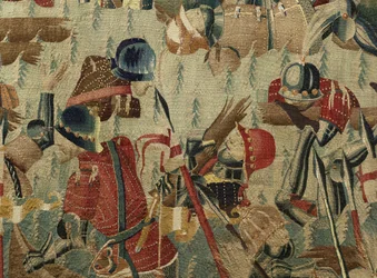Tapestry showing the Conquests of King Alfonso V of Portugal, Tournai (detail)