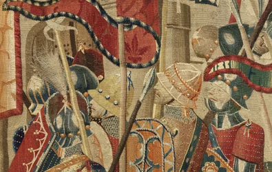 Tapestry showing the Conquests of King Alfonso V of Portugal, Tournai (detail)