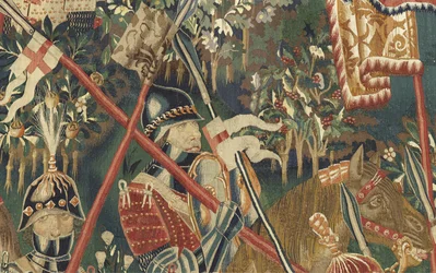 Tapestry showing the Conquests of King Alfonso V of Portugal, Tournai (detail)