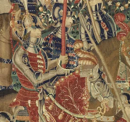 Tapestry showing the Conquests of King Alfonso V of Portugal
