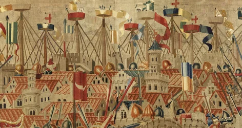 Tapestry showing the Conquests of King Alfonso V of Portugal
