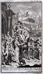 Telemachus Leaves Lacedaemon on a Chariot with Nestor