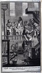 Ulysses asks Alcinous for help to return to his homeland (Illustration for book VII of the Odyssey)