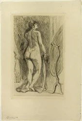 Standing Woman with a Fur