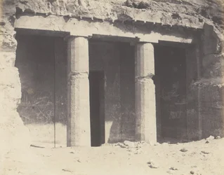 Beni-Hassan, Hypogean Architecture - Tomb of Nevtoph, 1851-52, printed 1853-54