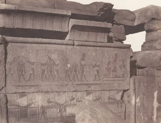Karnak Thebes, Palace - Granite Construction - Sculpted Decoration, 1851-52, printed 1853-54