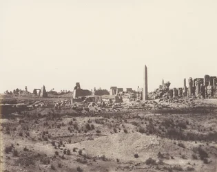 Karnak Thebes, General View of the Ruins Taken from the North-East, 1851-52, printed 1853-54