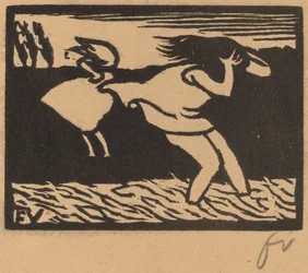 Bathers Caught in a Storm