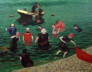 Bathers in Étretat