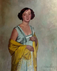 Portrait of a Lady with a Yellow Scarf
