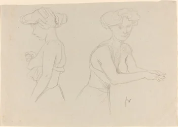 Two Studies of a Woman Dressing
