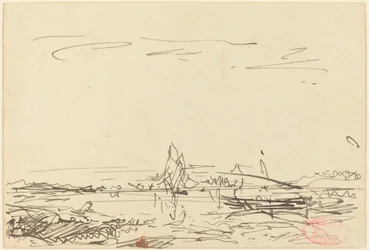 A Cove with a Sailboat