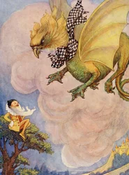 The Griffin Saw a Little Yellow Man Sitting on the Top of a Tree