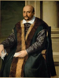 Portrait of a man in an armchair