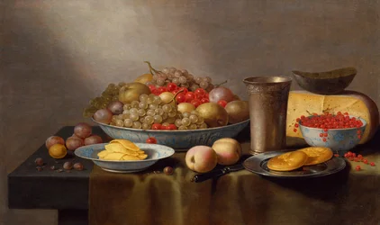 Still Life with Fruit, Cheese, Bread and a Goblet