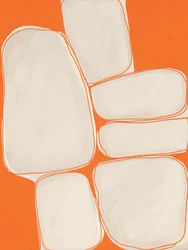 Bold Orange Organic Shapes