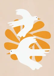 Flying Peace Doves