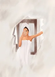 Towel Selfie Moment