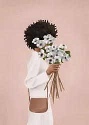 Woman with White Bouquet