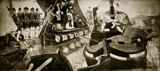 The Opening of the Bridgewater Canal, illustration from 