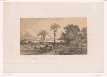 Peasant Cart with Oxen in a Hungarian Landscape (Scenery in Hungary, Figures in a Landscape)