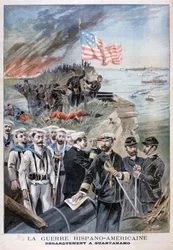 Disembarking troops at Guantanamo, Cuba, 1898