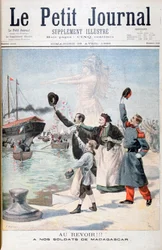 Goodbye!!, French soldiers on the way to Madagascar, 1895