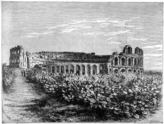 The Amphitheatre of El Jemm, c1890