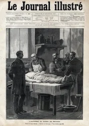 The Autopsy of Baron Jacques de Reinach (1840-1892) in 1892 - Engraving by Meaulle in 