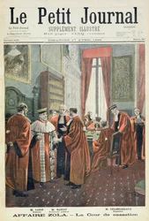 Title Page Depicting the Court of Cassation with Mr. Loew, Mr. Chambareaud and Mr. Manau, Illustration from the Illustrated Supplement of Le Petit Journal