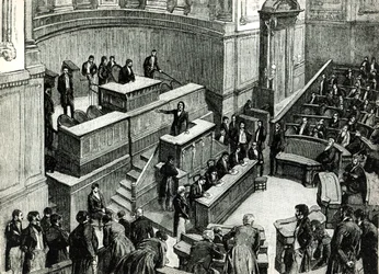Victor Hugo in the Chamber of Peers, c. 1885