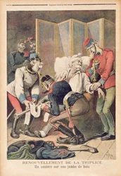 Caricature of the Triple Alliance of Germany, Austria and Italy, from 