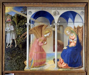 The Annunciation (in the background, Adam and Eve expelled from Paradise), c. 1445