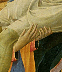 Santa Trinita Altarpiece, frame and pinnacles by Lorenzo Monaco (detail)