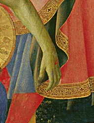 Santa Trinita Altarpiece, frame and pinnacles by Lorenzo Monaco (detail)