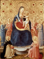 Madonna and Child with Angels, Saint Dominic and Saint Catherine of Alexandria, c.1435