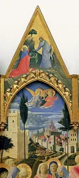 Santa Trinita Altarpiece, frame and pinnacles by Lorenzo Monaco (detail)