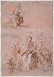 The Virgin and Child Surrounded by Saints and Angels