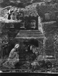 The Nativity, one of the scenes from the fresco cycle of the Life of the Virgin in the apse of the Cathedral