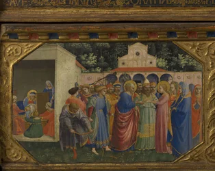 Mary and Joseph The Annunciation retable with 5 Predella scenes
