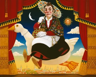 Dan Leno (1860-1904) as Mother Goose