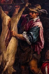 Peasant Skinning a Pig (detail)