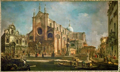 Campo of the church Giovanni e Paolo with the Scuola di San Marco and the monument of Colleoni, Venice