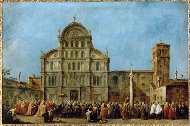 The procession of the Doge of Venice to the church of San Zaccaria, Easter day